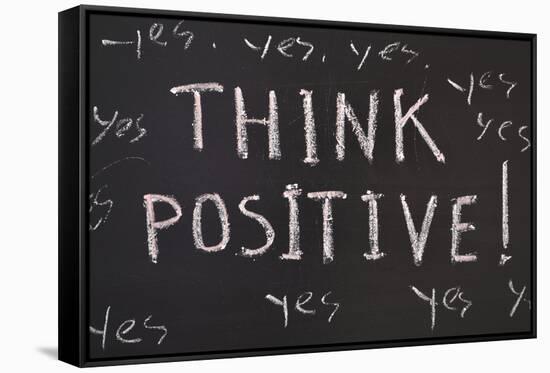 Think Positive-Yury Zap-Framed Stretched Canvas