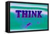 Think, Purple and Green-null-Framed Stretched Canvas