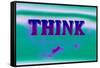 Think, Purple and Green-null-Framed Stretched Canvas