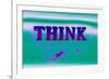 Think, Purple and Green-null-Framed Art Print