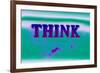 Think, Purple and Green-null-Framed Art Print