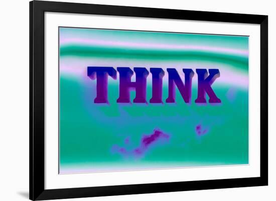 Think, Purple and Green-null-Framed Art Print