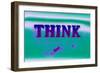 Think, Purple and Green-null-Framed Art Print