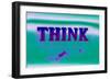 Think, Purple and Green-null-Framed Art Print