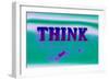 Think, Purple and Green-null-Framed Art Print