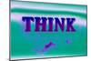 Think, Purple and Green-null-Mounted Premium Giclee Print