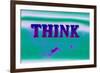 Think, Purple and Green-null-Framed Premium Giclee Print