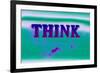 Think, Purple and Green-null-Framed Premium Giclee Print