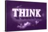 Think, Purple-null-Stretched Canvas