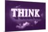 Think, Purple-null-Mounted Art Print