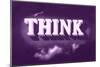 Think, Purple-null-Mounted Art Print