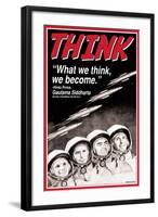 Think-null-Framed Art Print