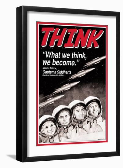 Think-null-Framed Art Print