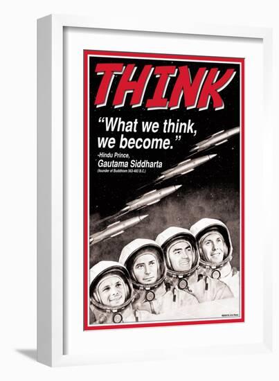 Think-null-Framed Art Print