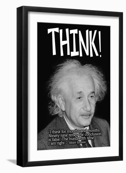 Think-null-Framed Art Print