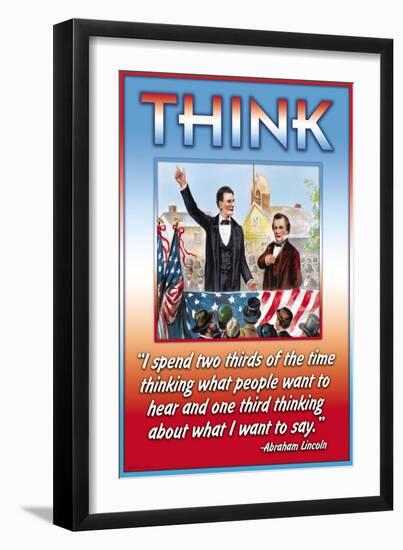 Think-null-Framed Art Print