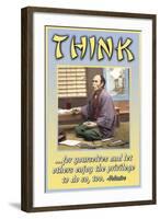 Think-null-Framed Art Print