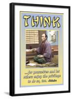 Think-null-Framed Art Print