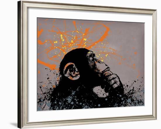 Thinker Monkey-The Graffiti Collection-Framed Giclee Print