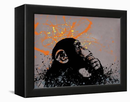 Thinker Monkey-The Graffiti Collection-Framed Stretched Canvas