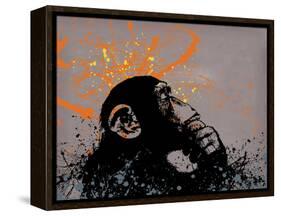 Thinker Monkey-The Graffiti Collection-Framed Stretched Canvas