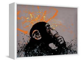 Thinker Monkey-The Graffiti Collection-Framed Stretched Canvas