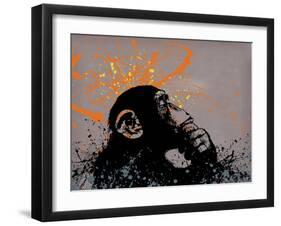 Thinker Monkey-The Graffiti Collection-Framed Premium Giclee Print