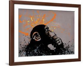 Thinker Monkey-The Graffiti Collection-Framed Giclee Print