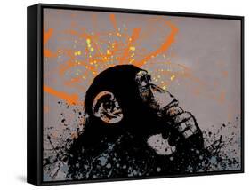 Thinker Monkey-The Graffiti Collection-Framed Stretched Canvas