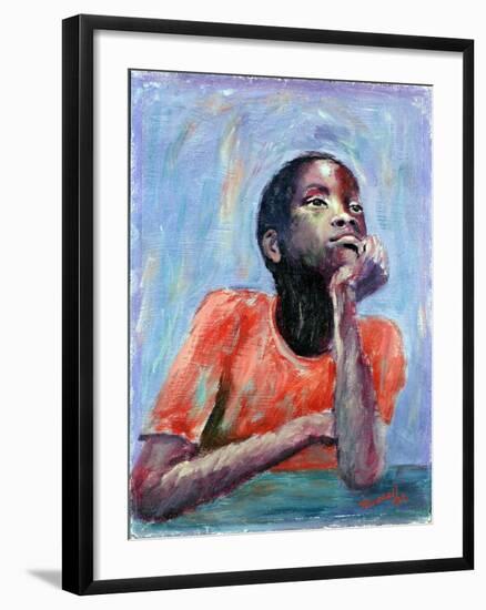 Thinking, 1990-Carlton Murrell-Framed Giclee Print