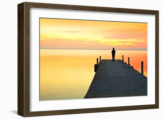 Thinking Alone-kesipun-Framed Photographic Print