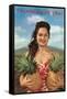 Thinking of You, Hawaiian Woman with Two Pineapples-null-Framed Stretched Canvas