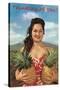 Thinking of You, Hawaiian Woman with Two Pineapples-null-Stretched Canvas