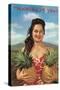 Thinking of You, Hawaiian Woman with Two Pineapples-null-Stretched Canvas