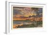 Thinking of You, Sunset on Hawaii-null-Framed Art Print