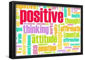 Thinking Positive As An Attitude Abstract Concept-kentoh-Framed Poster