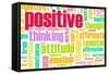 Thinking Positive As An Attitude Abstract Concept-kentoh-Framed Stretched Canvas