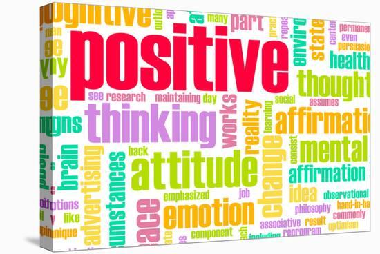 Thinking Positive As An Attitude Abstract Concept-kentoh-Stretched Canvas