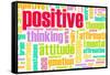 Thinking Positive As An Attitude Abstract Concept-kentoh-Framed Stretched Canvas