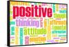 Thinking Positive As An Attitude Abstract Concept-kentoh-Framed Stretched Canvas