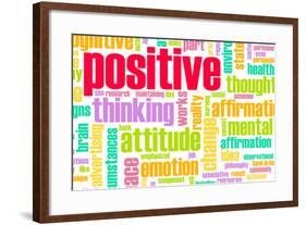 Thinking Positive As An Attitude Abstract Concept-kentoh-Framed Art Print