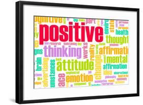 Thinking Positive As An Attitude Abstract Concept-kentoh-Framed Art Print