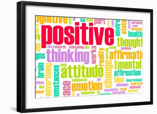 Thinking Positive As An Attitude Abstract Concept-kentoh-Framed Art Print