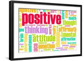 Thinking Positive As An Attitude Abstract Concept-kentoh-Framed Art Print