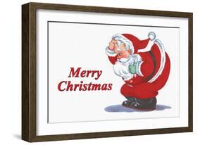 Thinking Santa-null-Framed Art Print