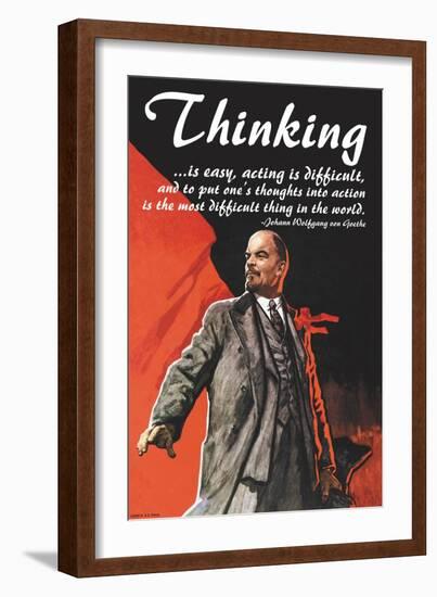 Thinking-null-Framed Art Print