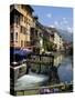 Thiou Canal, Annecy, Rhone Alpes, France, Europe-Richardson Peter-Stretched Canvas