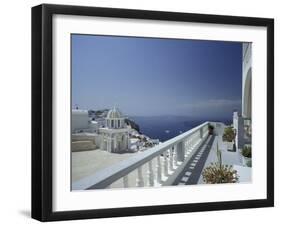 Thira and the Caldera, Santorini, Cyclades Islands, Greece-Michele Molinari-Framed Premium Photographic Print