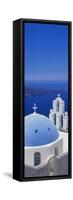 Thira, Santorini, Greek Islands, Europe-Lee Frost-Framed Stretched Canvas