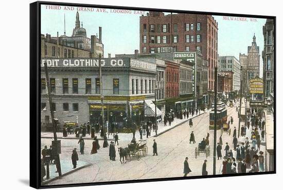 Third and Grand Avenue, Milwaukee, Wisconsin-null-Framed Stretched Canvas